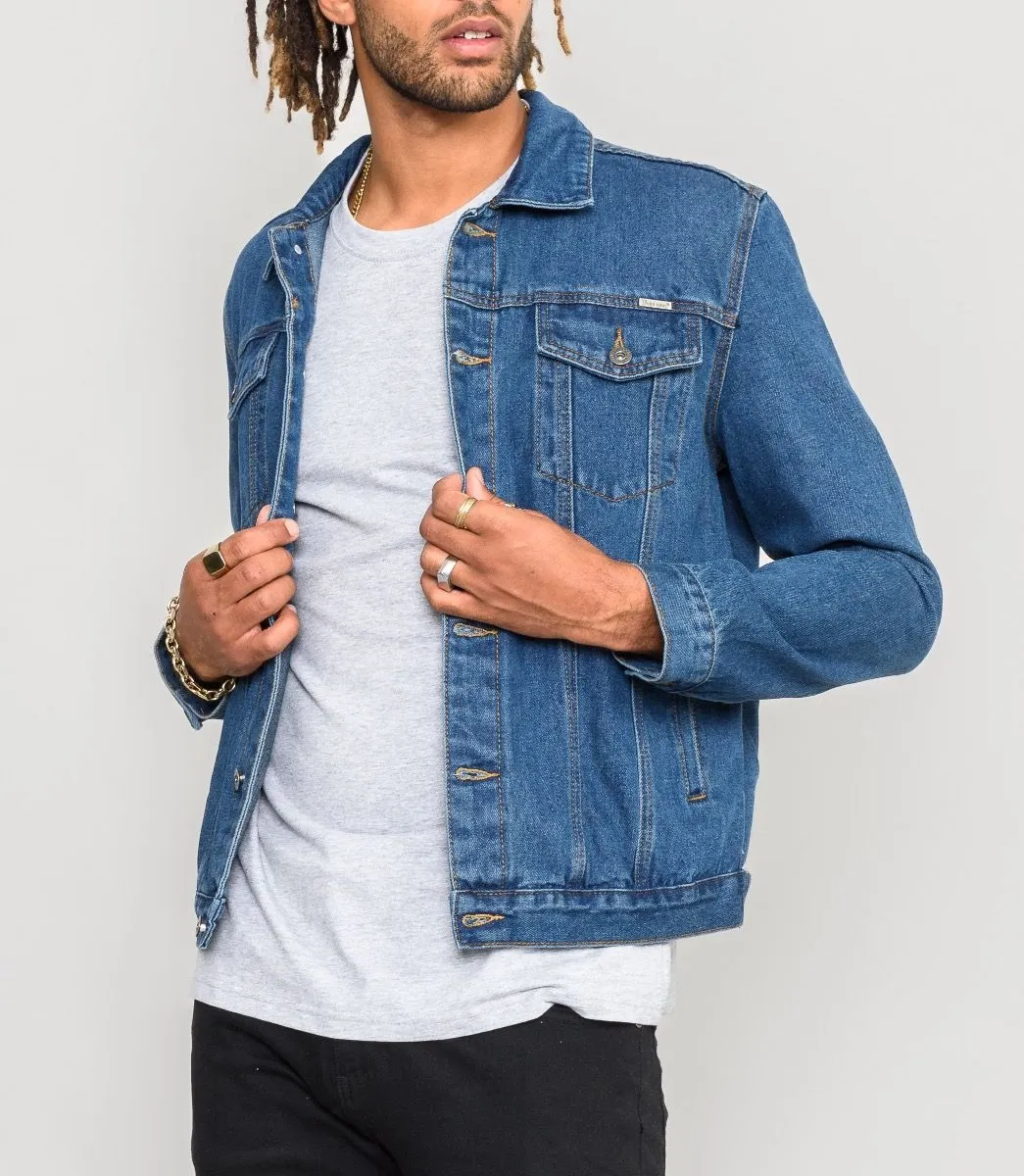 Blue Stonewash Duke Western Denim Trucker Jacket