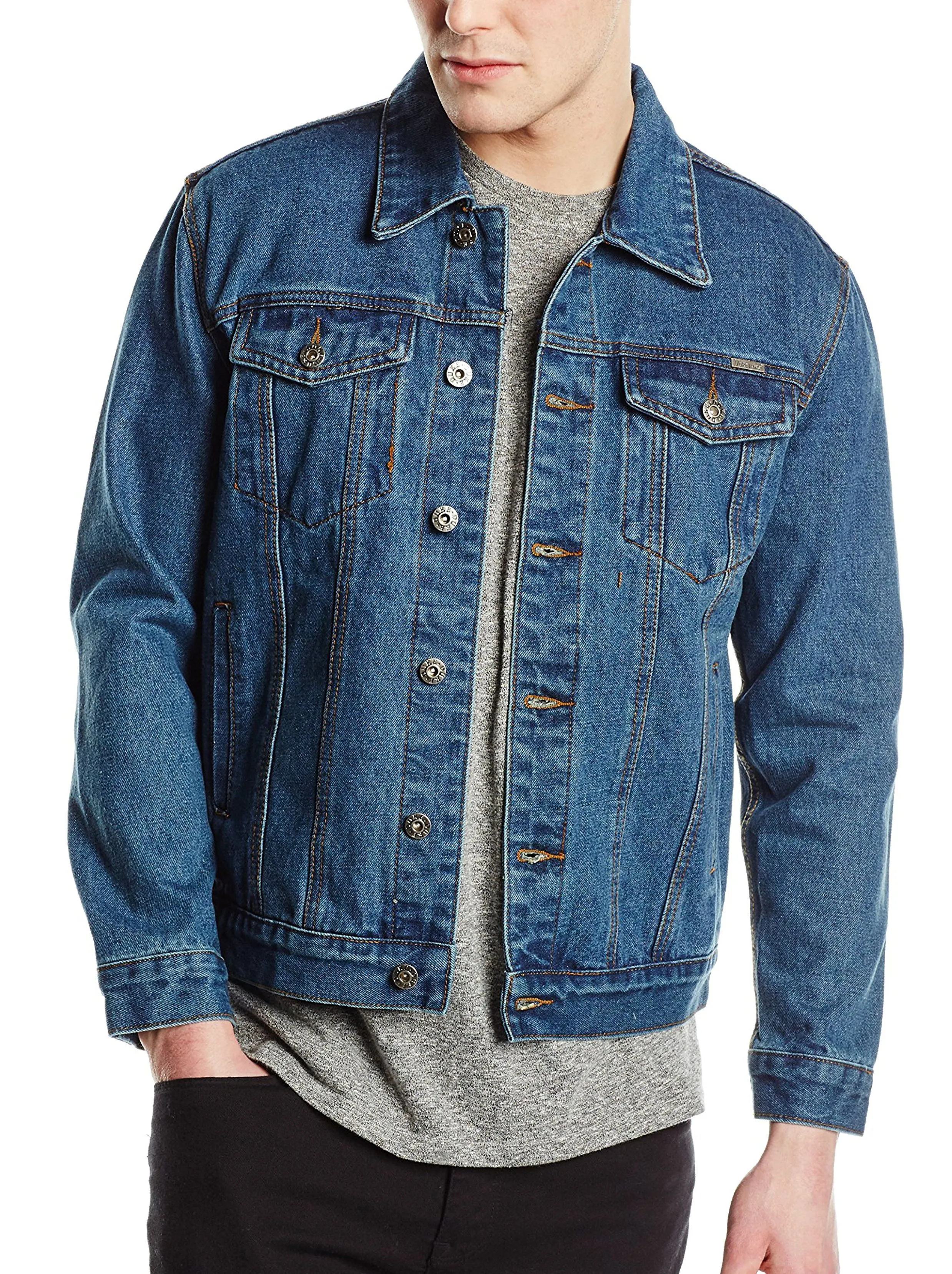 Blue Stonewash Duke Western Denim Trucker Jacket