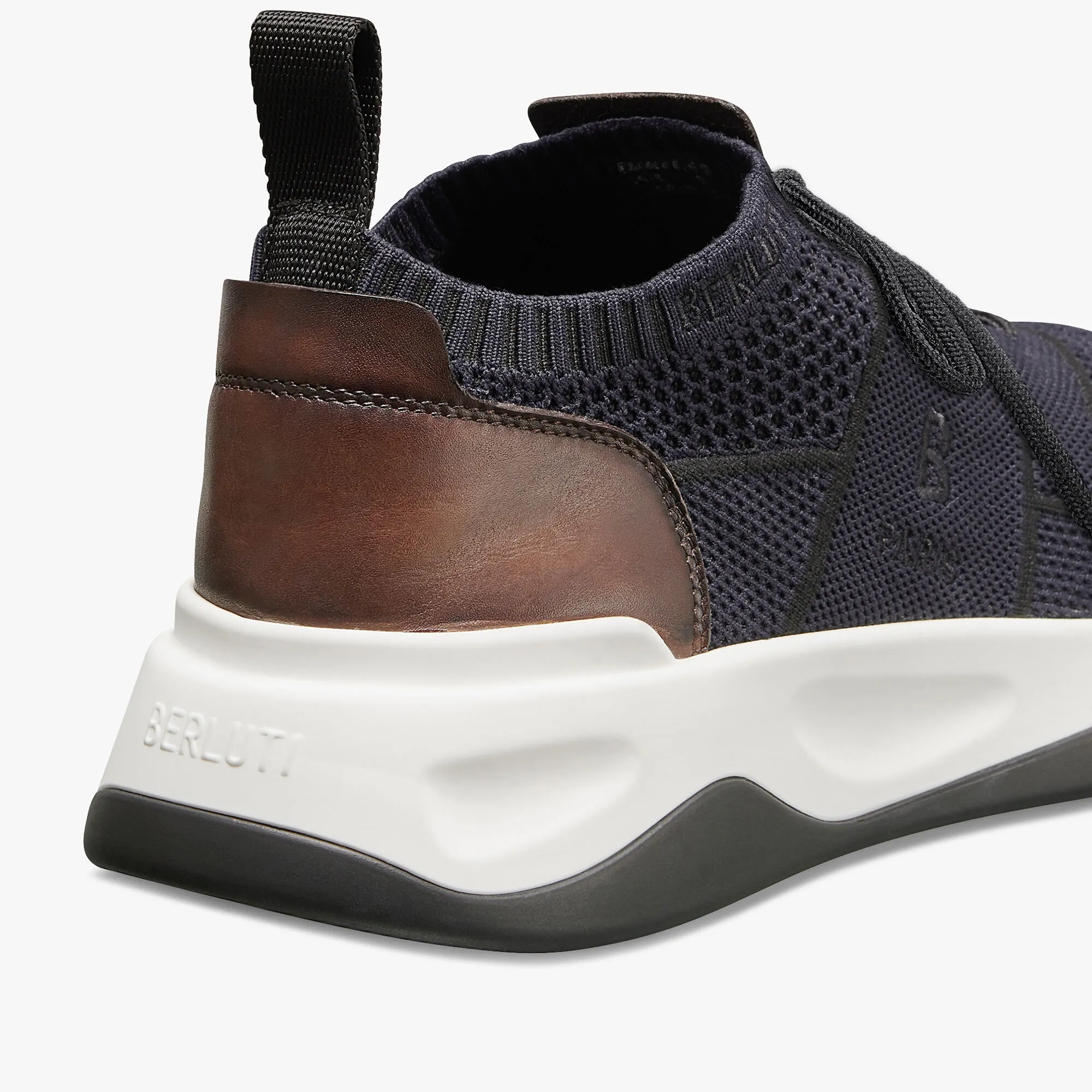 Durable Knit and Leather Sneaker: Shadow