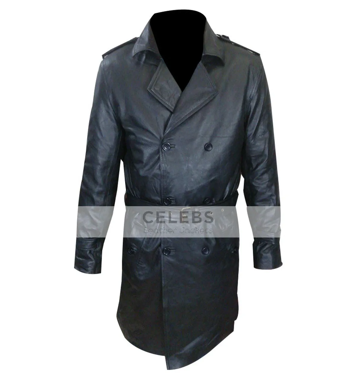 Dylan McDermott stylish black leather coat - Get Yours Today!