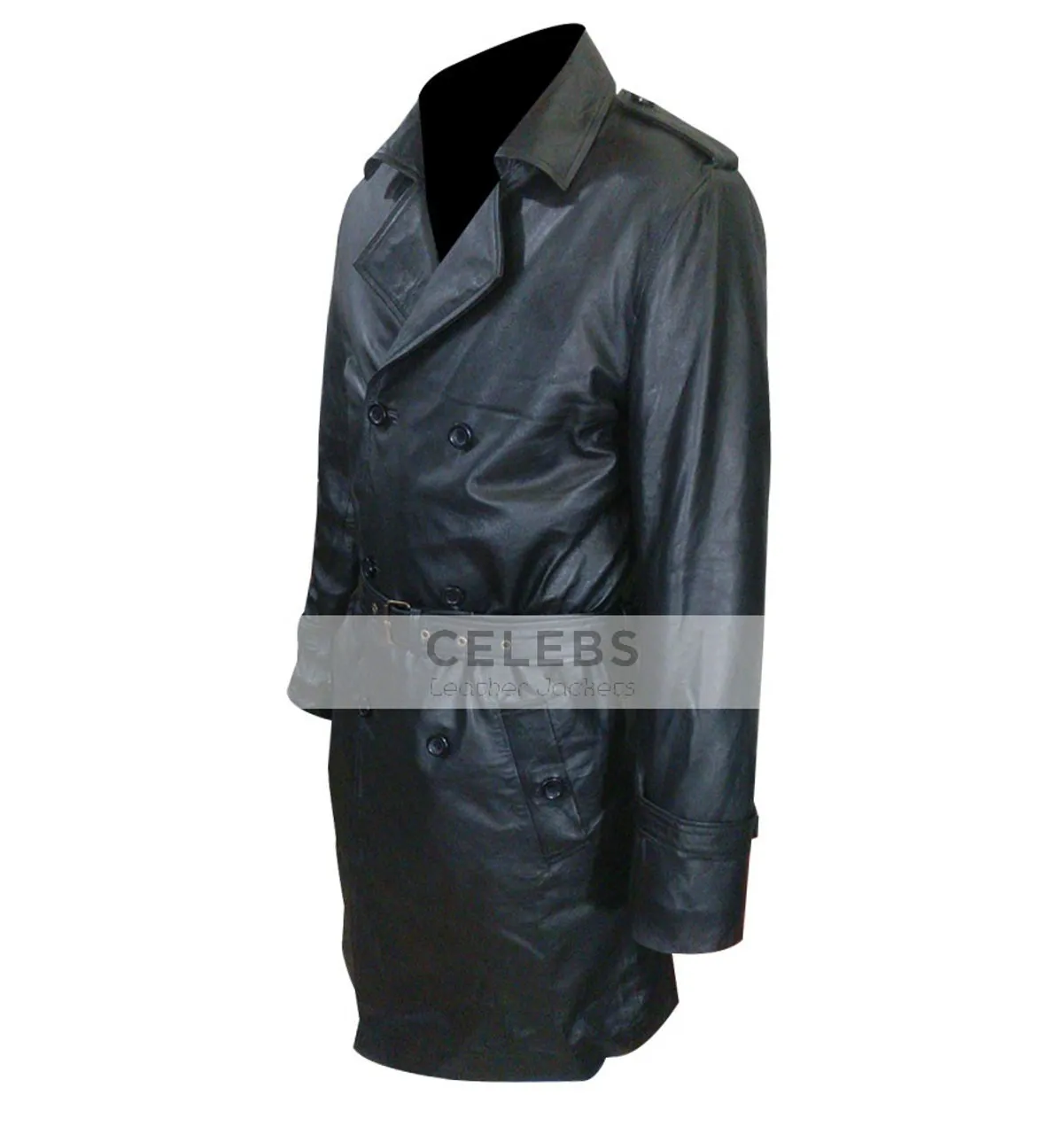 Dylan McDermott stylish black leather coat - Get Yours Today!