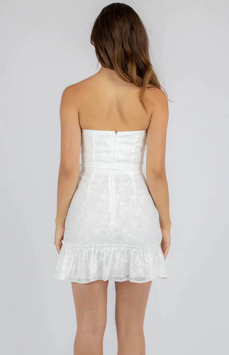 Strapless Ruffle Hem Dress (SDR743A)