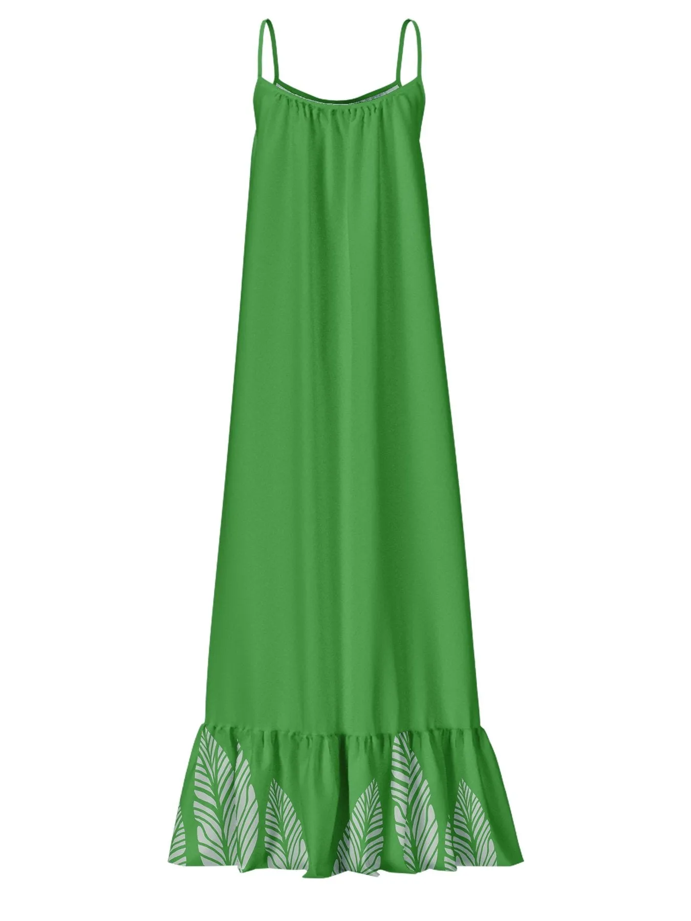 Fari Palm Print Dress in Green