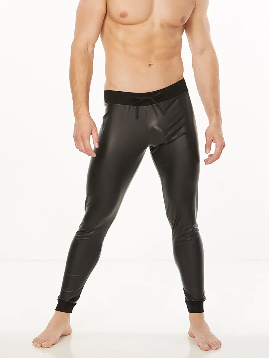 Faux Leather Sweatpants