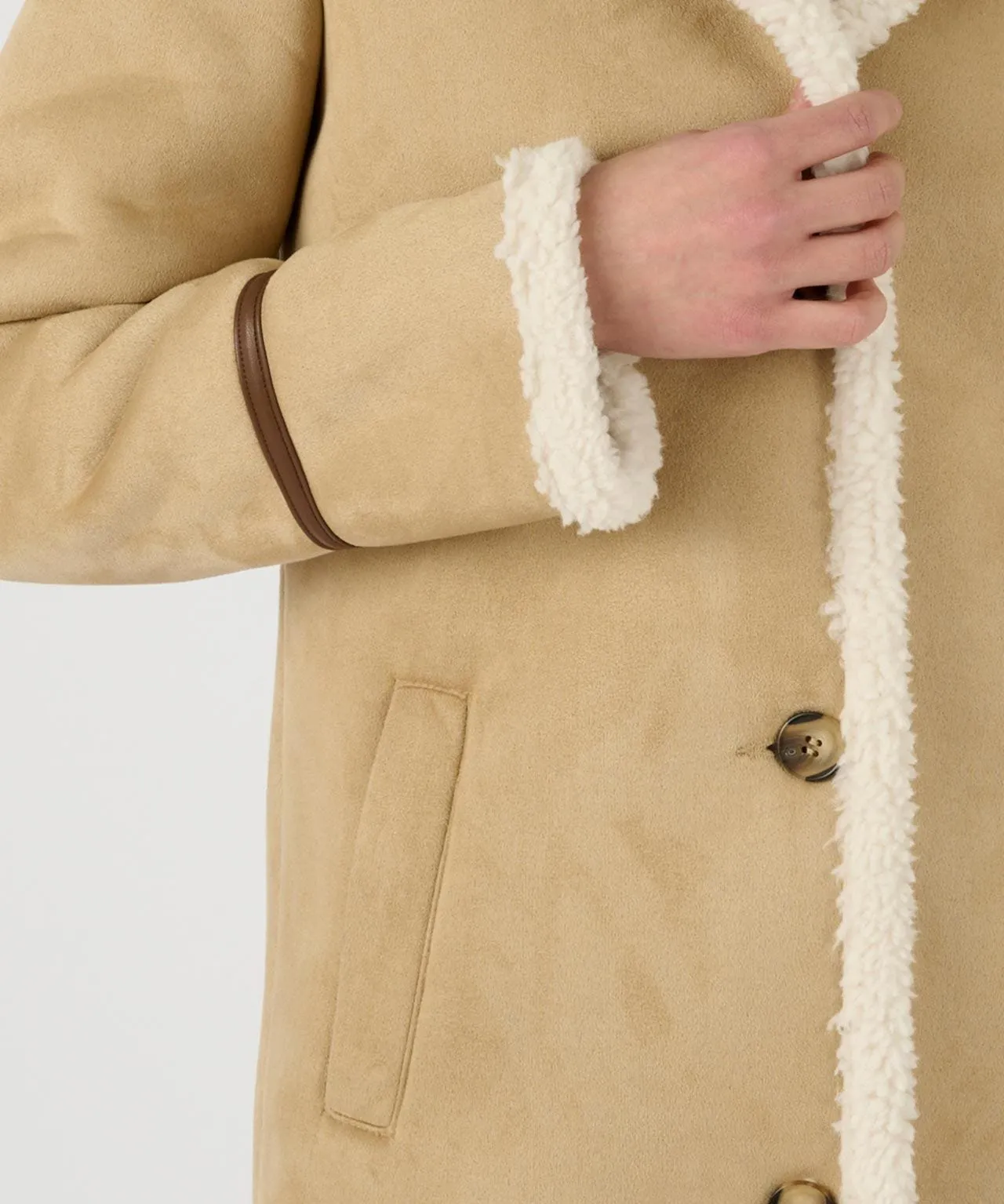 Trendy Faux Sheepskin Outerwear