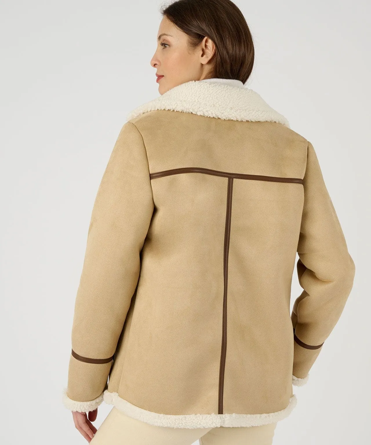 Trendy Faux Sheepskin Outerwear