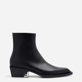 FENDI Ankle Black Leather Boots