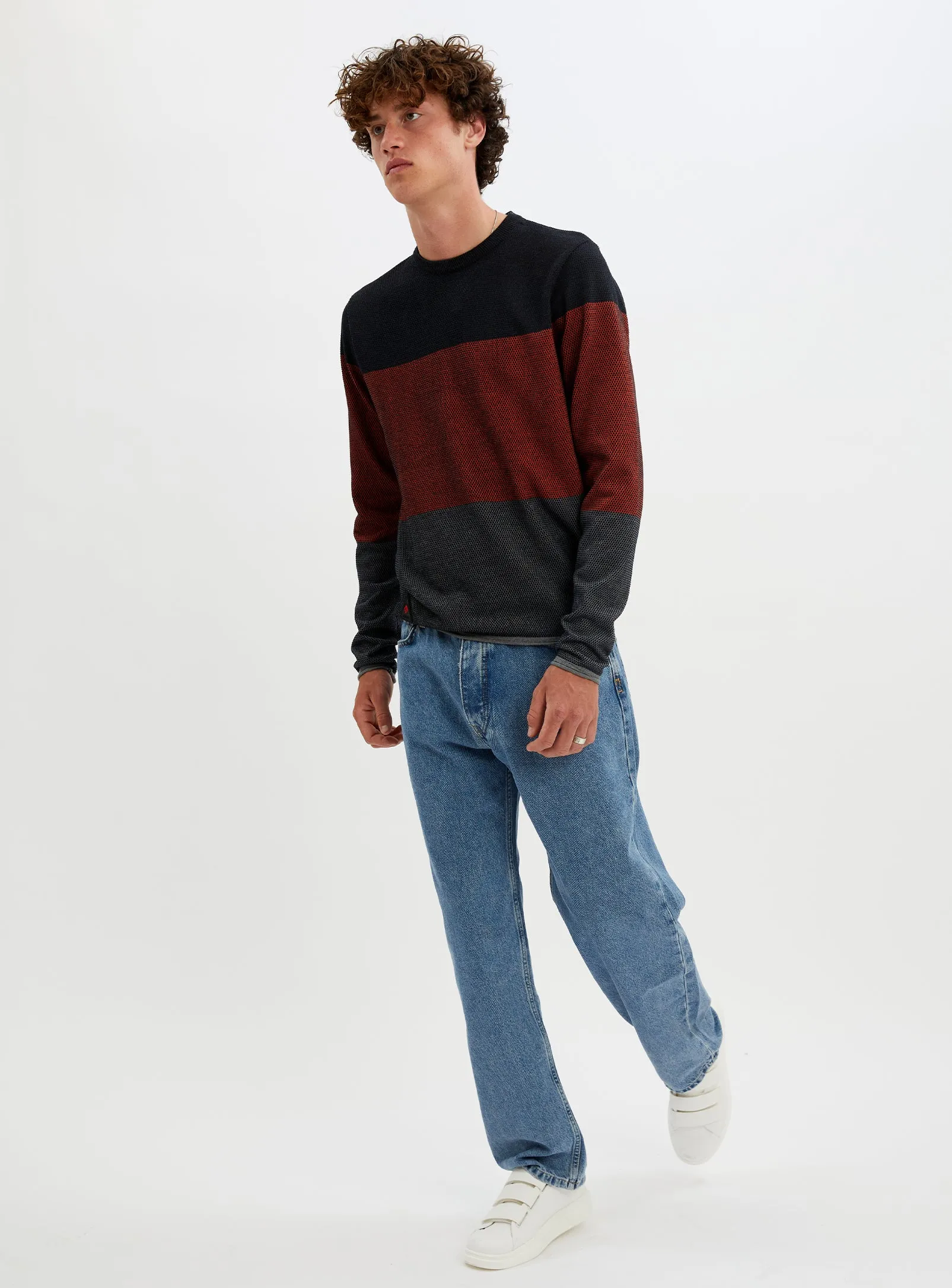 Fine Gauge Stripe Sweater - Sol - Chandail Fin Ray