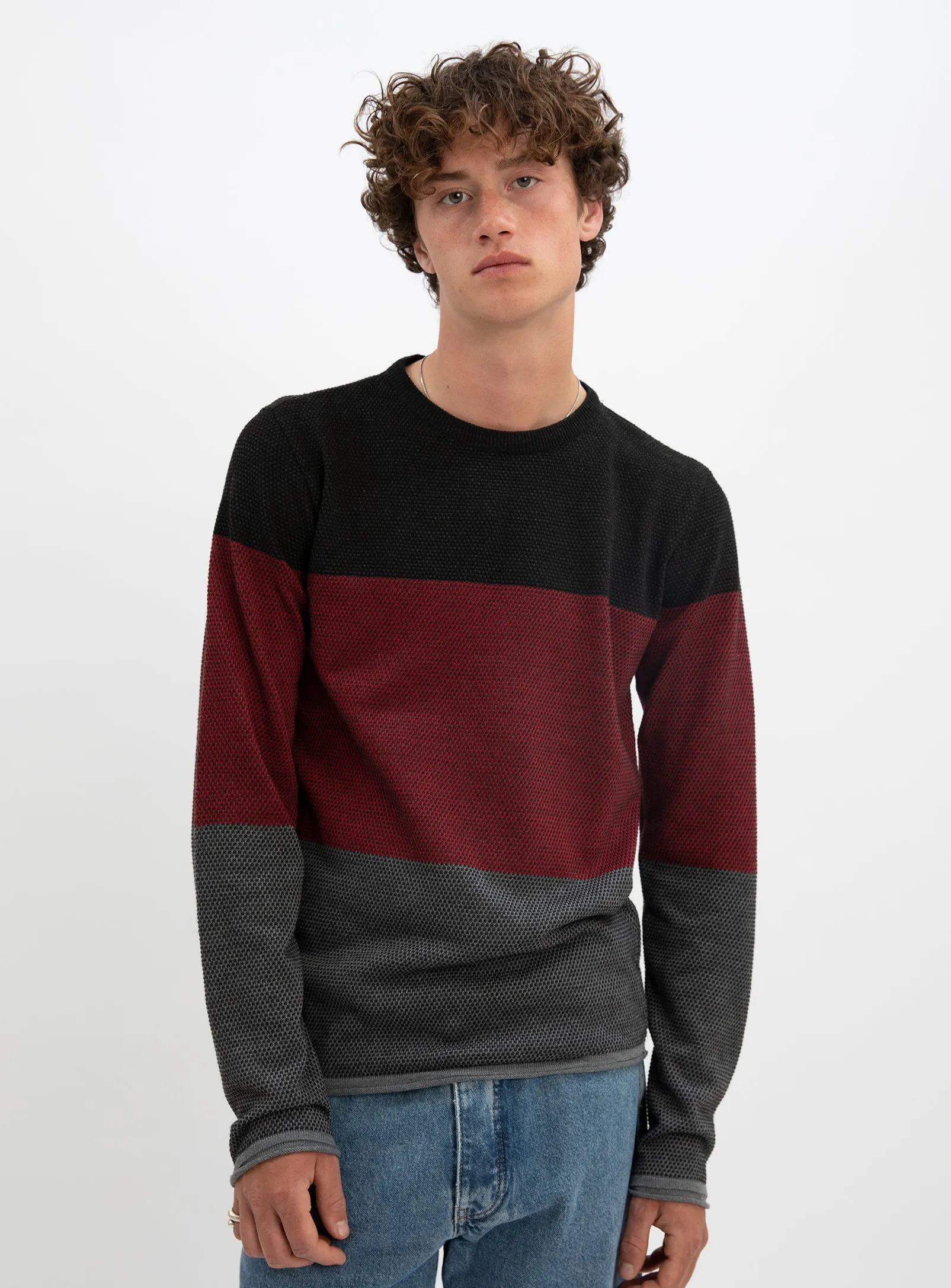 Fine Gauge Stripe Sweater - Sol - Chandail Fin Ray