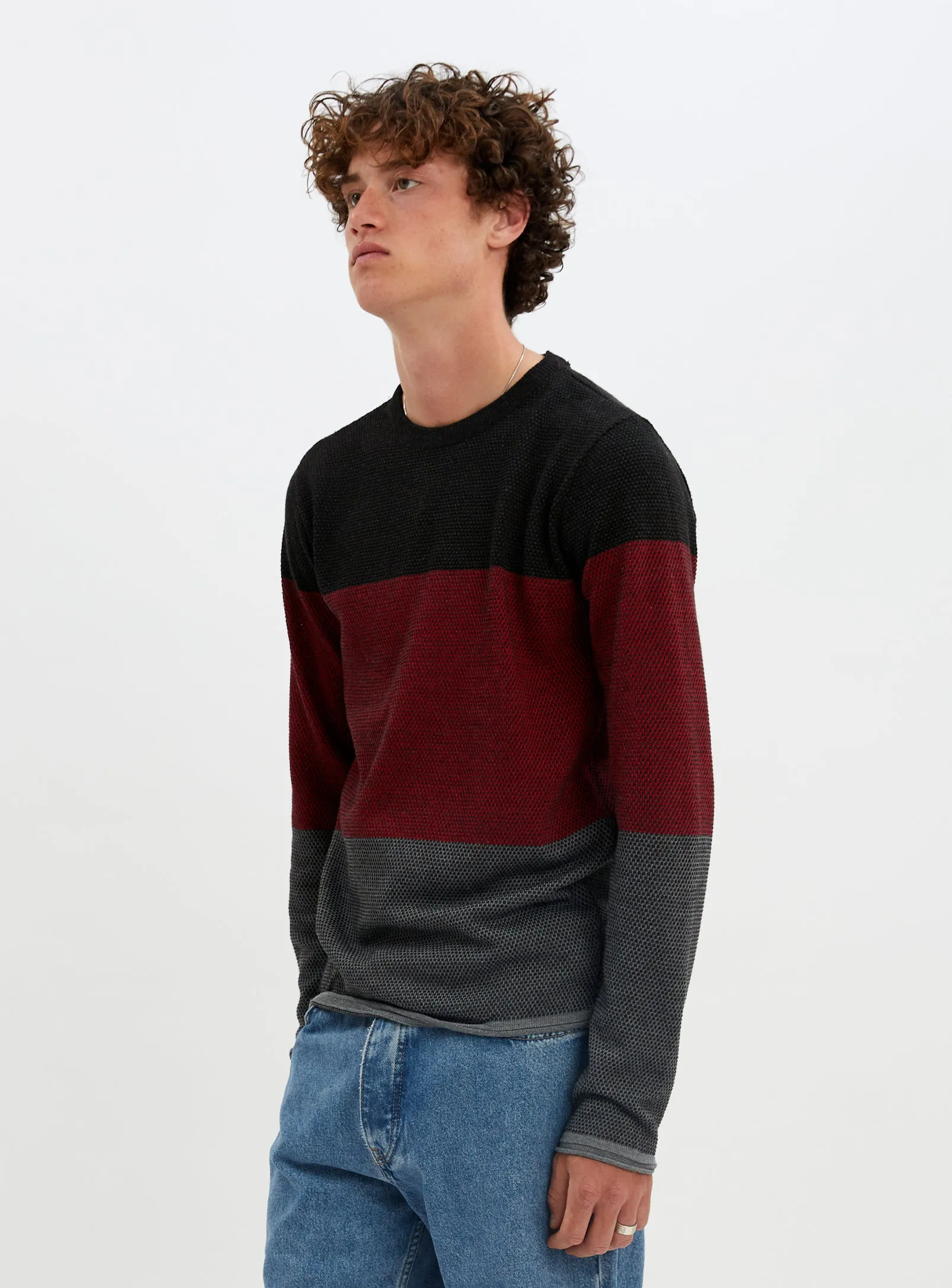 Fine Gauge Stripe Sweater - Sol - Chandail Fin Ray