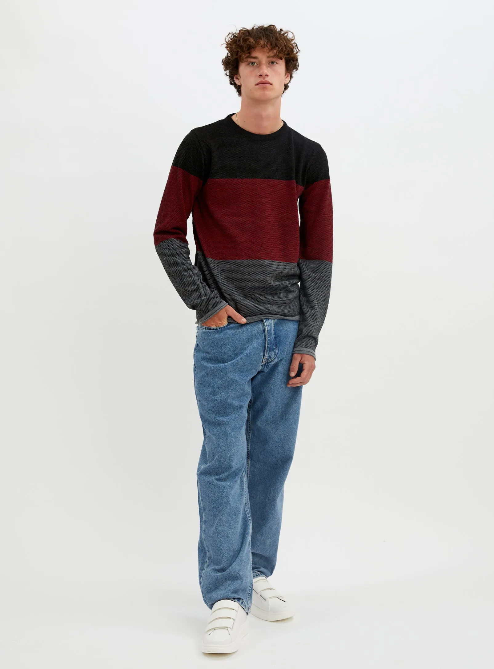 Fine Gauge Stripe Sweater - Sol - Chandail Fin Ray