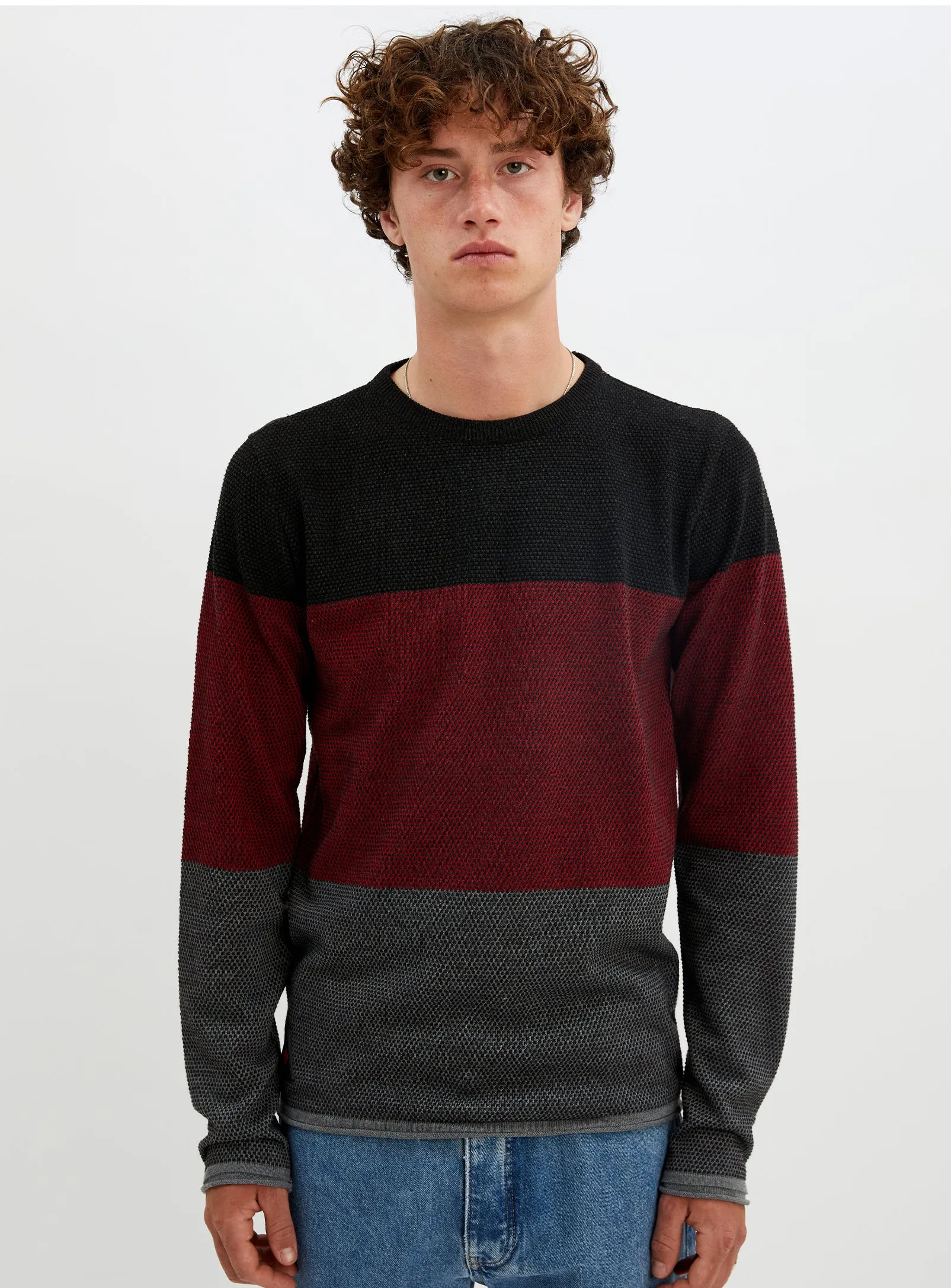 Fine Gauge Stripe Sweater - Sol - Chandail Fin Ray