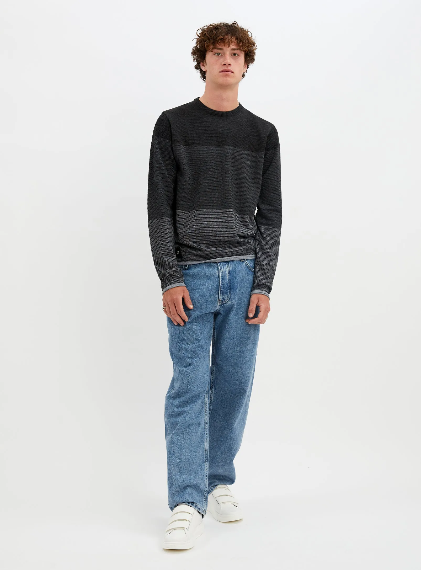 Fine Gauge Stripe Sweater - Sol - Chandail Fin Ray