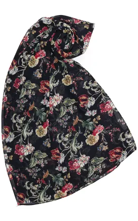 Floral Chiffon Scarf