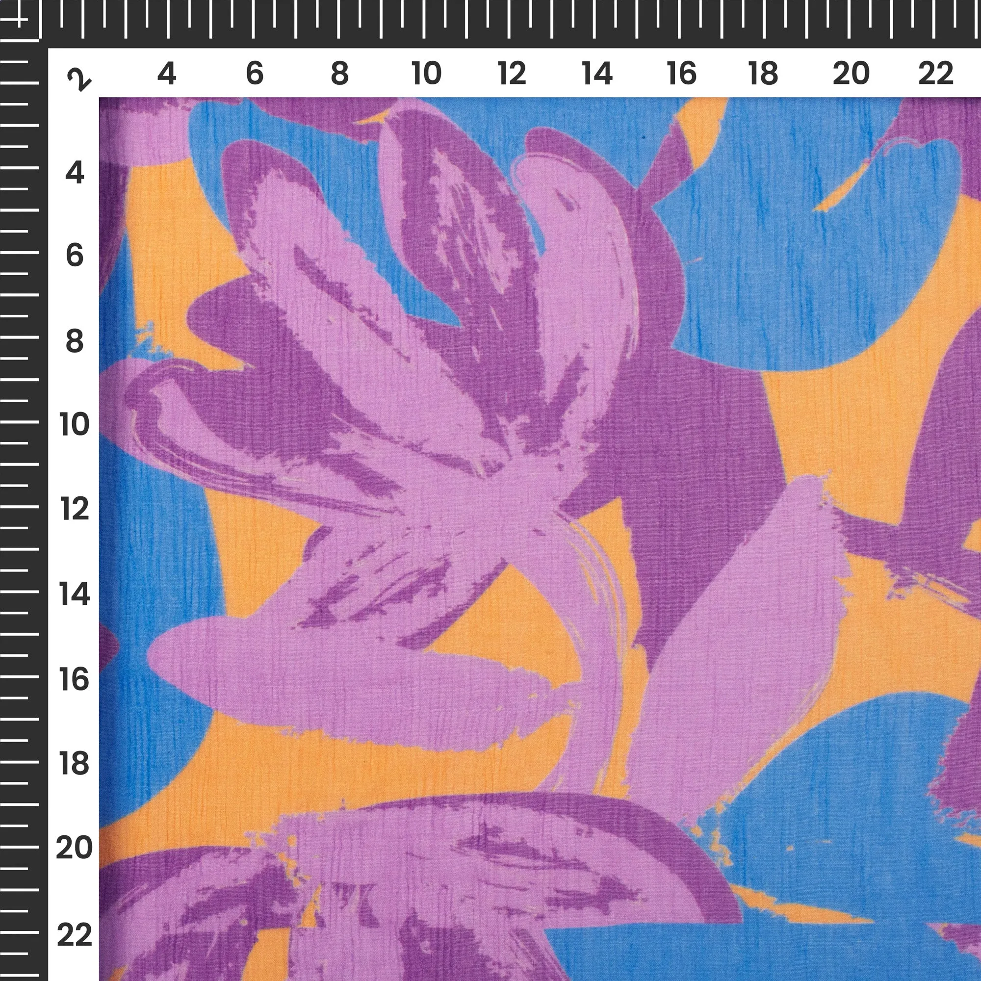 Floral Digital Print Bemberg Chiffon Fabric - Elegant Sophisticated Design