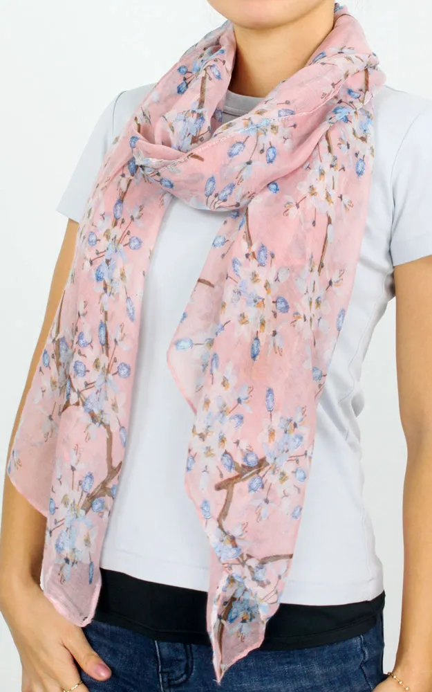 Floral Pattern Long Scarf