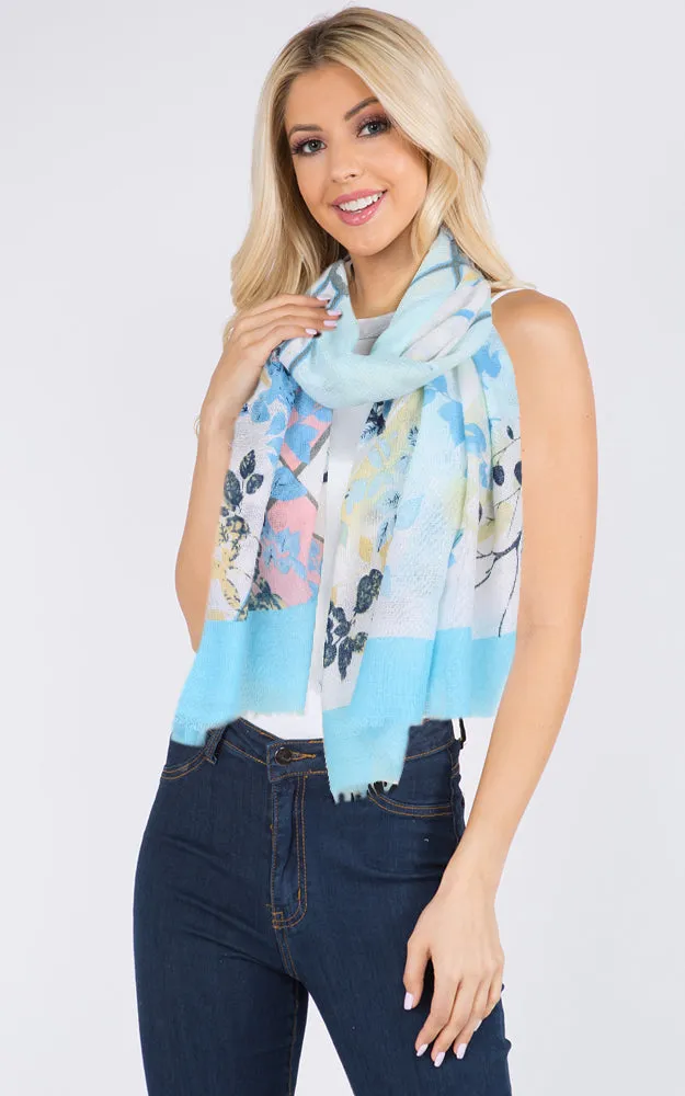 Floral Print Scarf - EAS9895