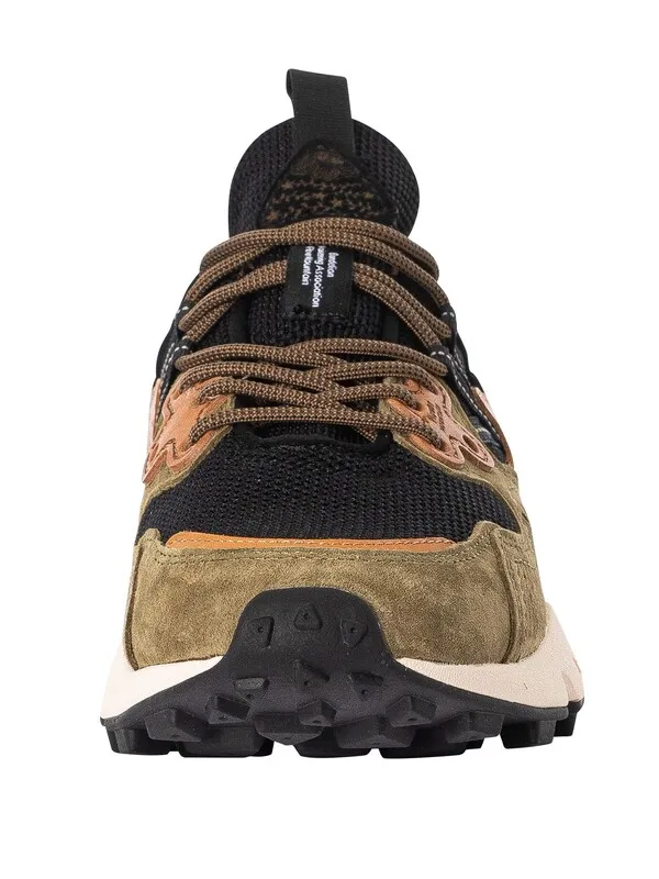 Flower Mountain Yamano 3 Suede Trainers - Military/Black