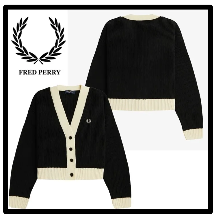 FRED PERRY  |Casual Style Street Style Logo Cardigans HIGHLIGHTS