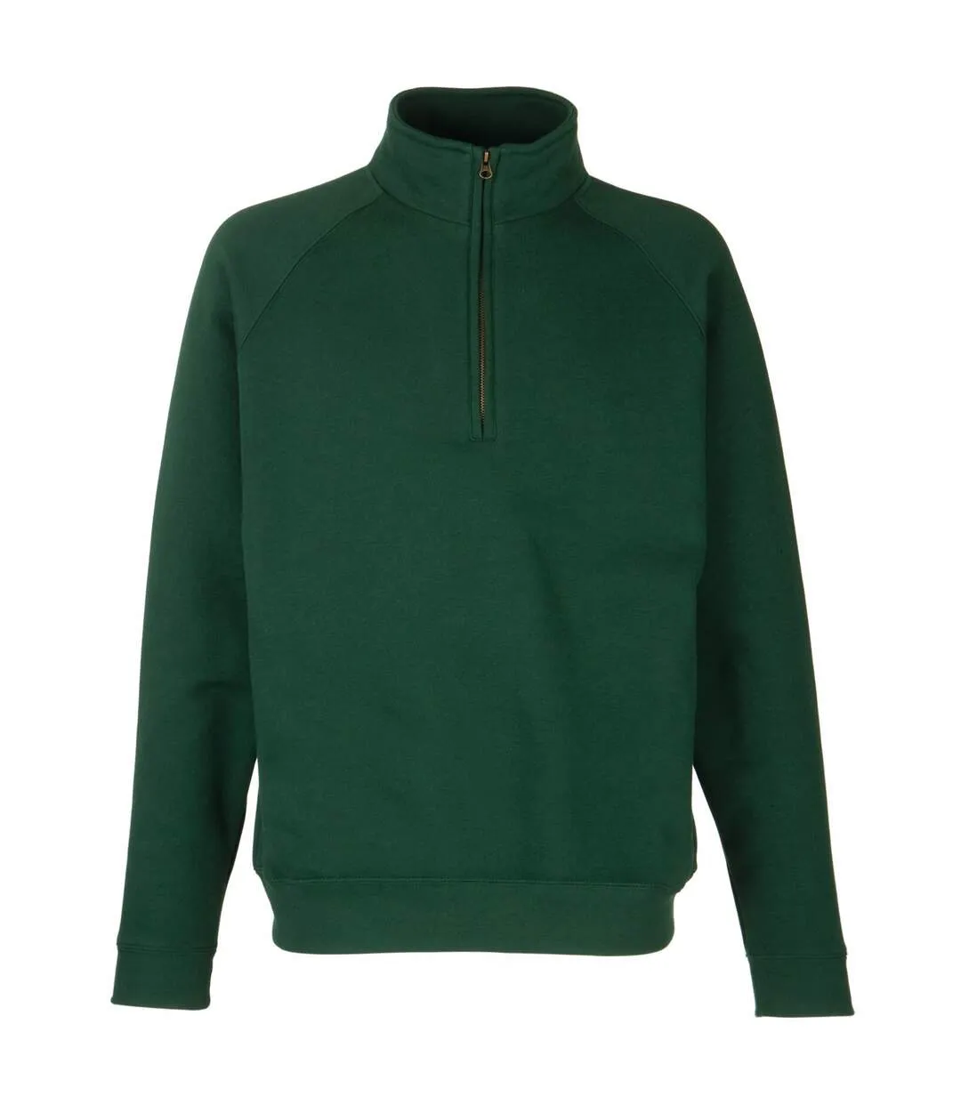 Fruit Of The Loom Mens Premium 70/30 Zip Neck Sweatshirt (Bottle Green) - UTRW3166
