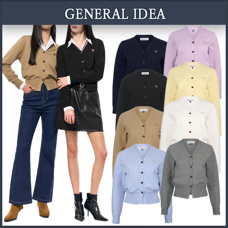 GENERAL IDEA  |Street Style Logo Cardigans FEATURES