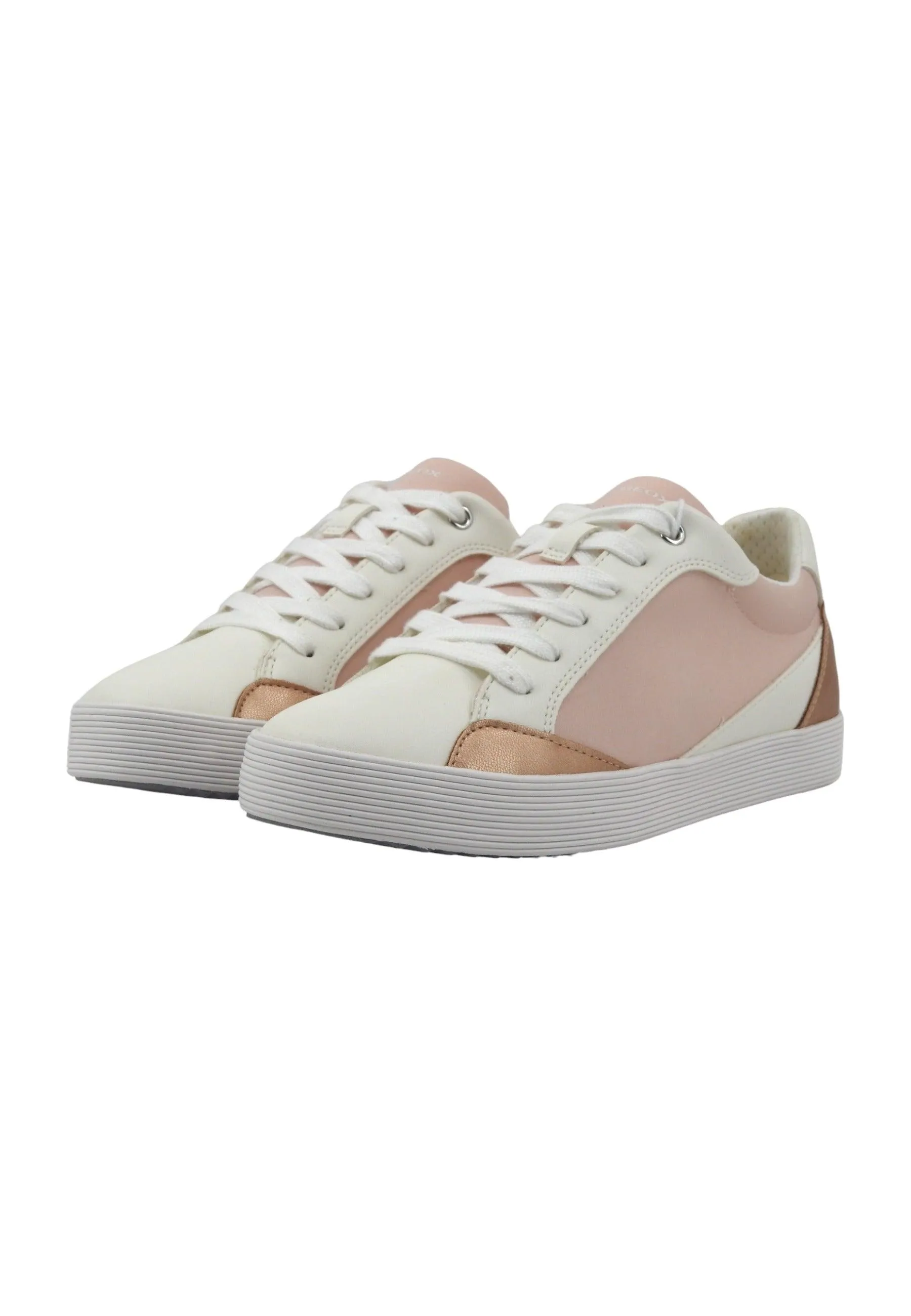 GEOX Blomiee Rose Optic White Sneaker for Women D456HE0FU54C8105.