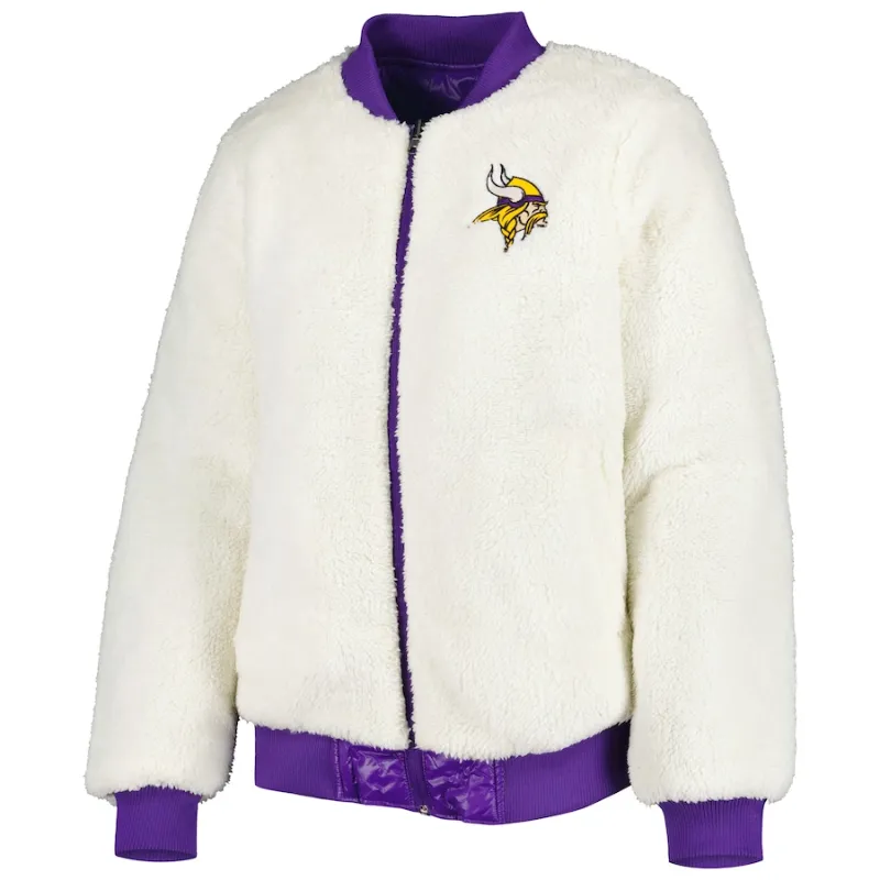 Gideon Minnesota Vikings Sherpa Bomber Jacket