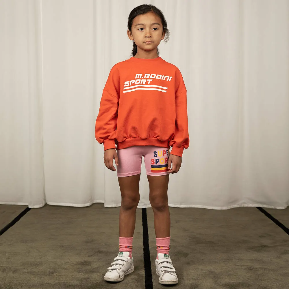 Girls Pink Sporty Shorts