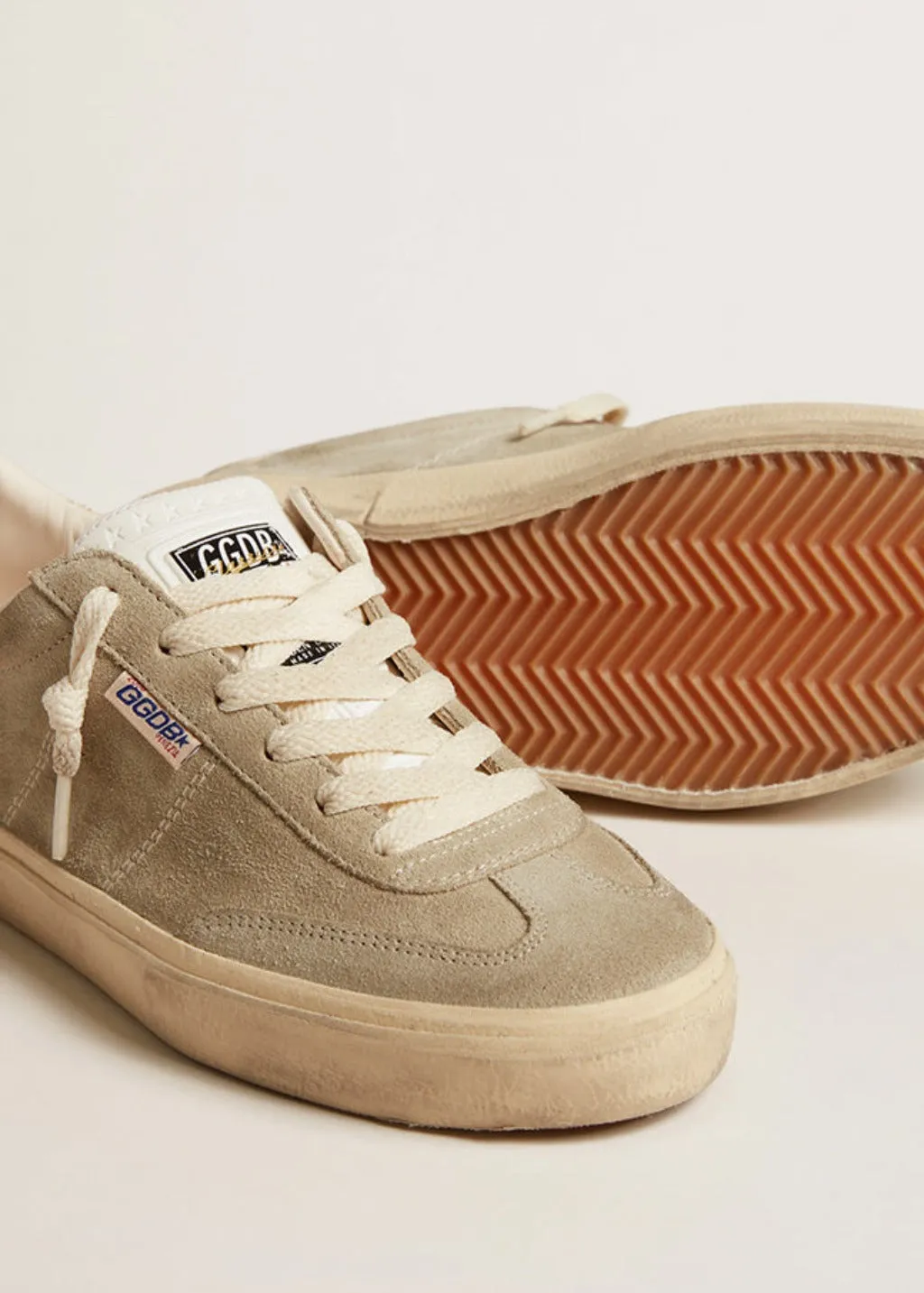 Stylish Taupe Soul-Star Suede Sneaker by Golden Goose