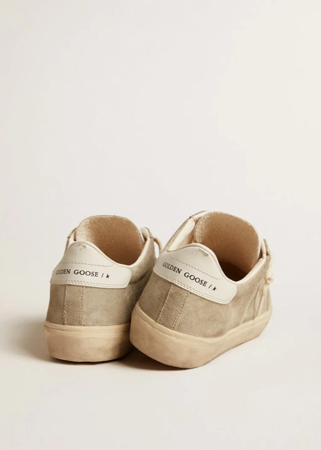 Stylish Taupe Soul-Star Suede Sneaker by Golden Goose