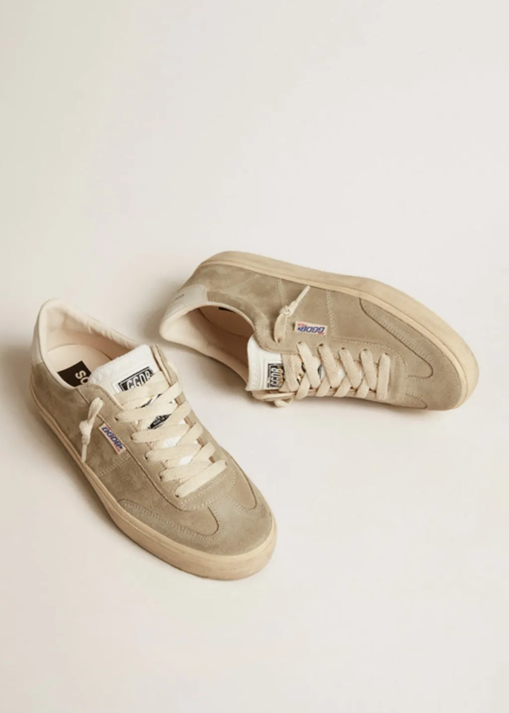 Stylish Taupe Soul-Star Suede Sneaker by Golden Goose