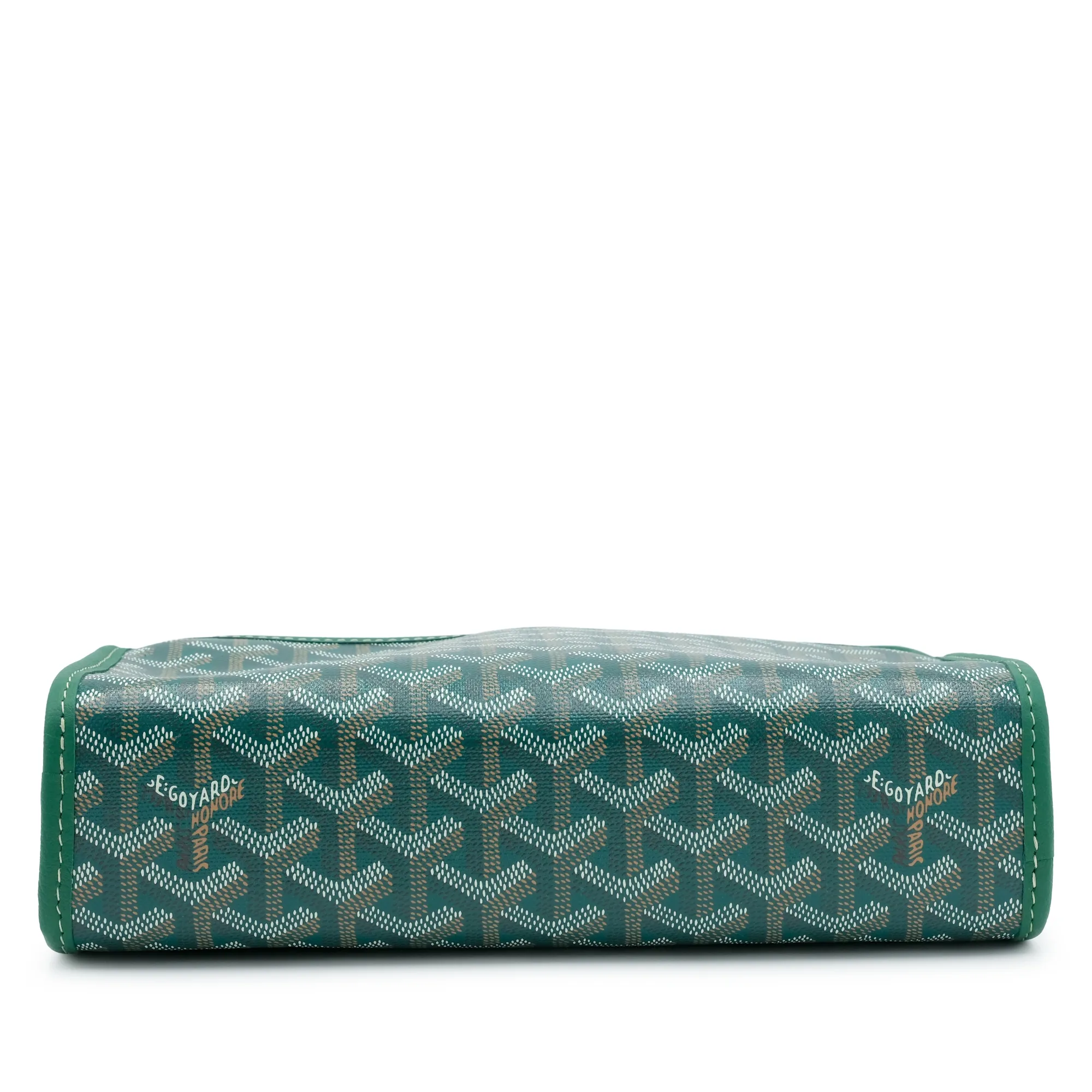 Goyard Green Goyardine Canvas Chevroches Calfskin Jouvence MM Toiletry Bag