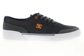 Gray Suede Lace Up Skate Sneakers for Men, DC Switch Plus S ADYS300399