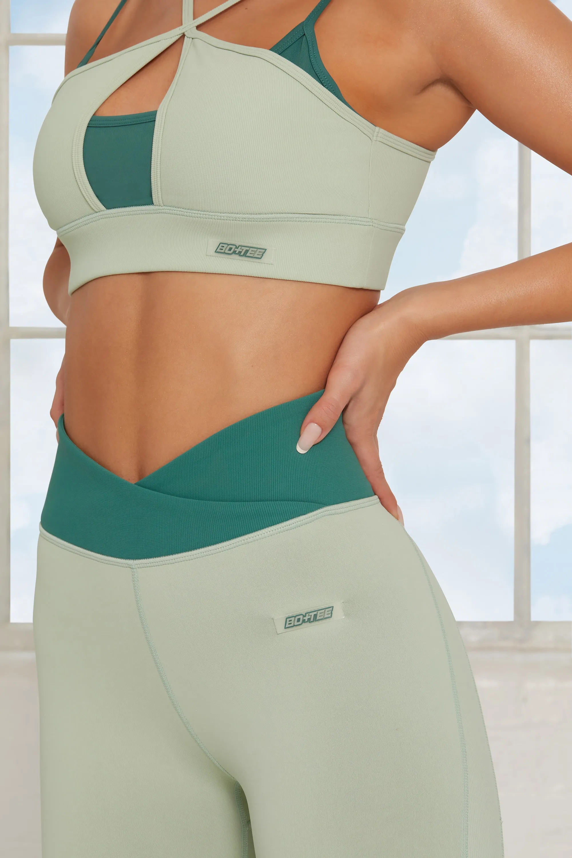 Green High Waist Leggings