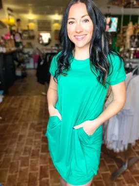 Green T-shirt Dress