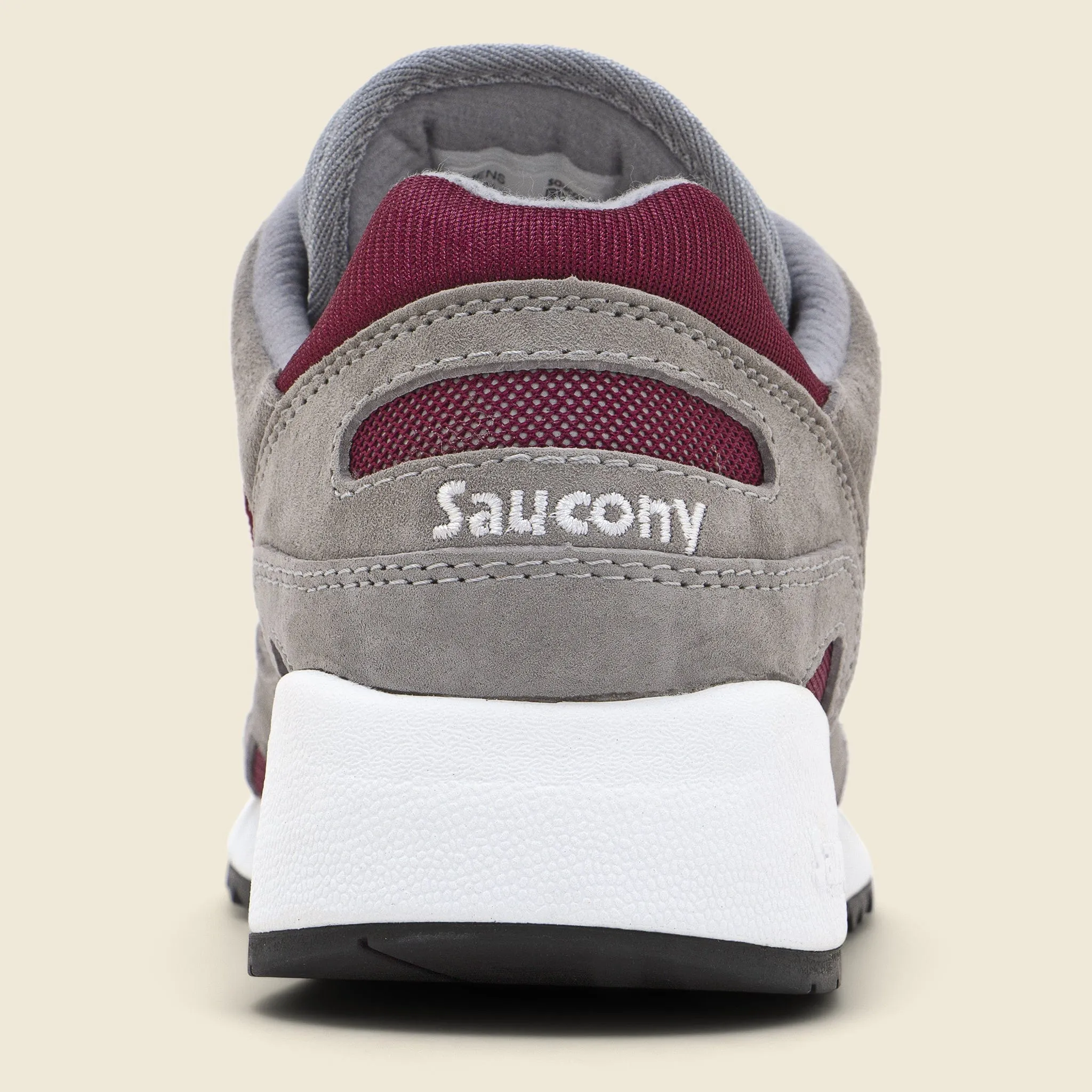 Grey Burgundy Shadow 6000 Sneaker.