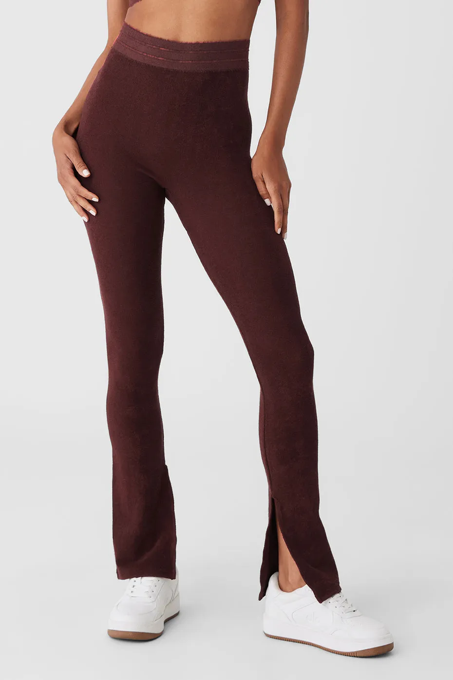 High-Waist Cherry Cola Cuddle Legging in Luxe Terry - Seamless