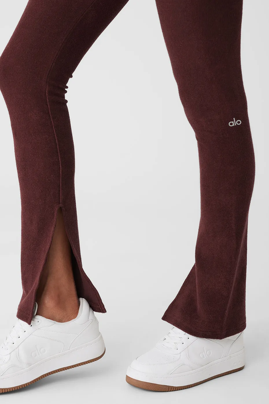 High-Waist Cherry Cola Cuddle Legging in Luxe Terry - Seamless