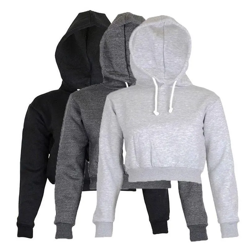 Hooded Sweatshirt with Shortened Length