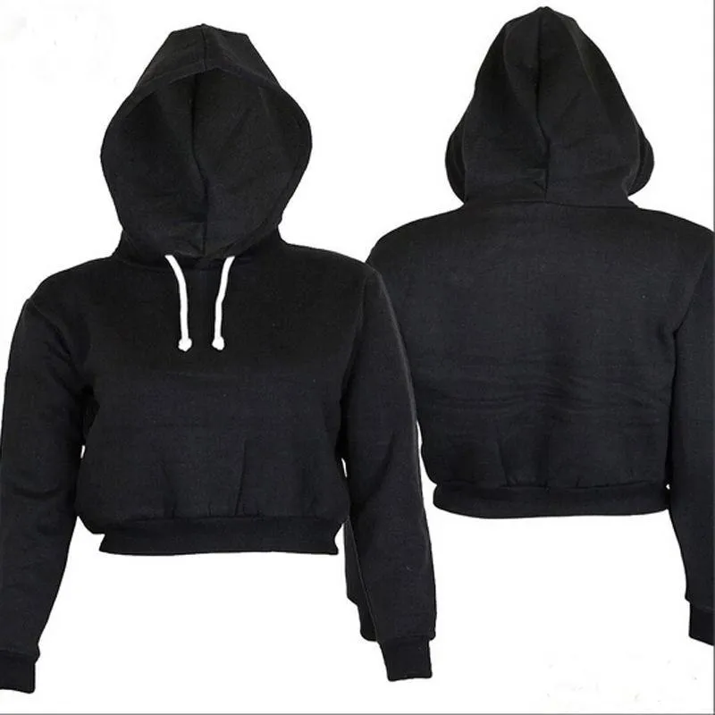 Hooded Sweatshirt with Shortened Length