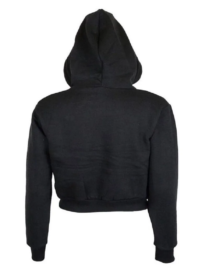 Hooded Sweatshirt with Shortened Length