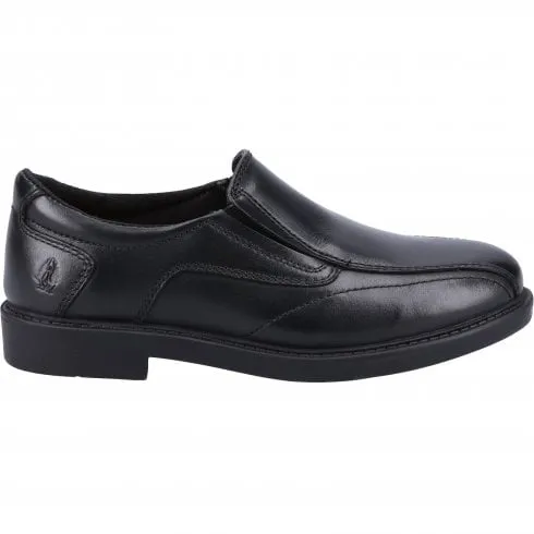 Black Boy's Slip On School Shoes Hush Puppies Toby SNR