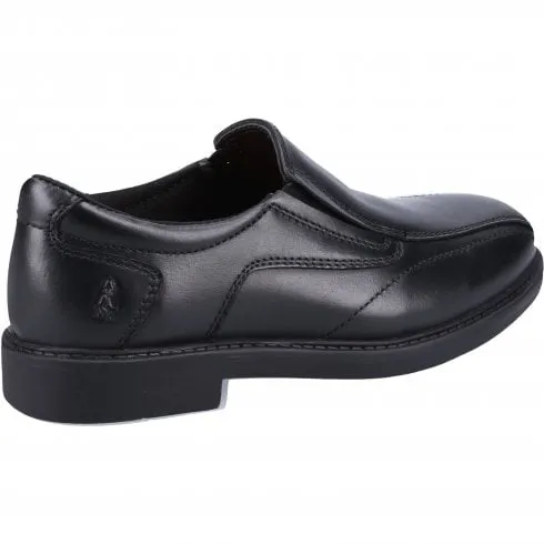 Black Boy's Slip On School Shoes Hush Puppies Toby SNR