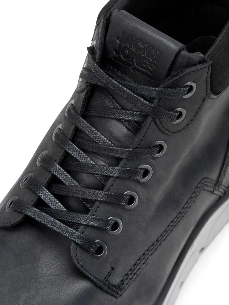 Jack & Jones Anthracite Leather Boots