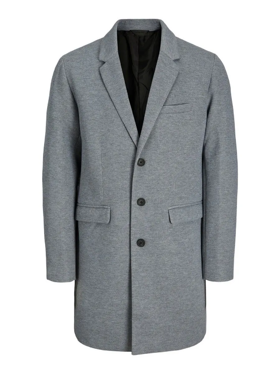 Jack & Jones Long Marco Light Grey Coat Jacket