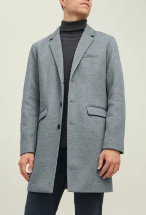 Jack & Jones Long Marco Light Grey Coat Jacket