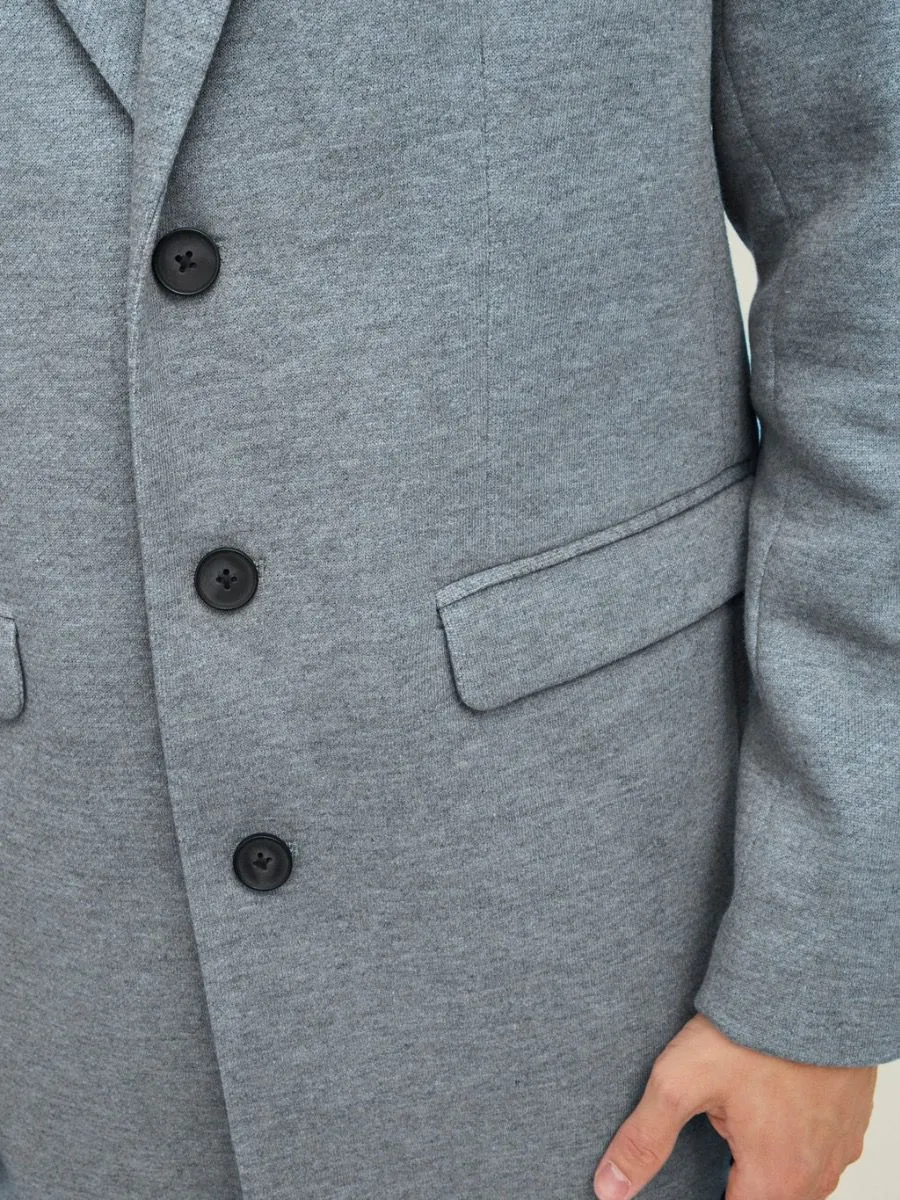 Jack & Jones Long Marco Light Grey Coat Jacket