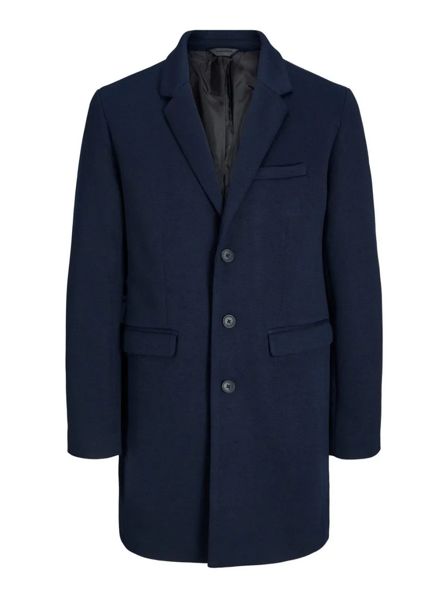 Jack & Jones Long Marco Navy Blazer Coat Jacket