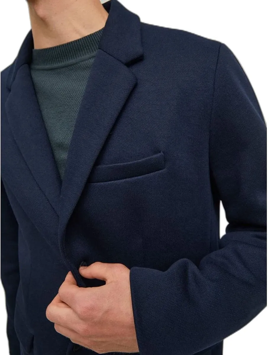 Jack & Jones Long Marco Navy Blazer Coat Jacket