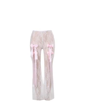 Jasmin Lace See Through Bow Pant